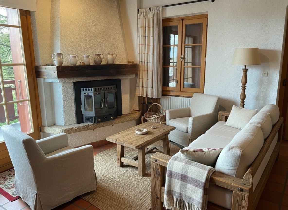 KI Homestaging des Kamins mit Salon KI Homestaging des Kamins mit Salon